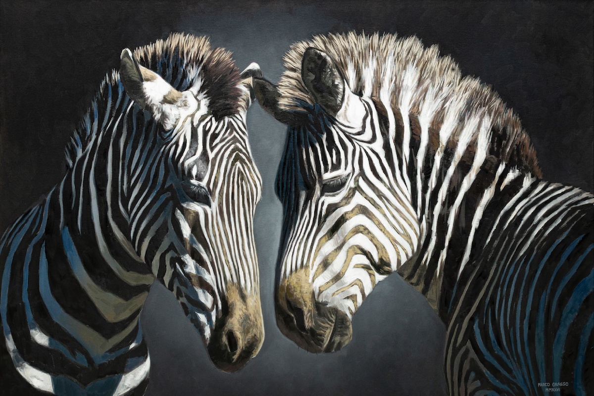 01_Marco Grasso, Love in Black and White,Olio su tela,100x70 cm