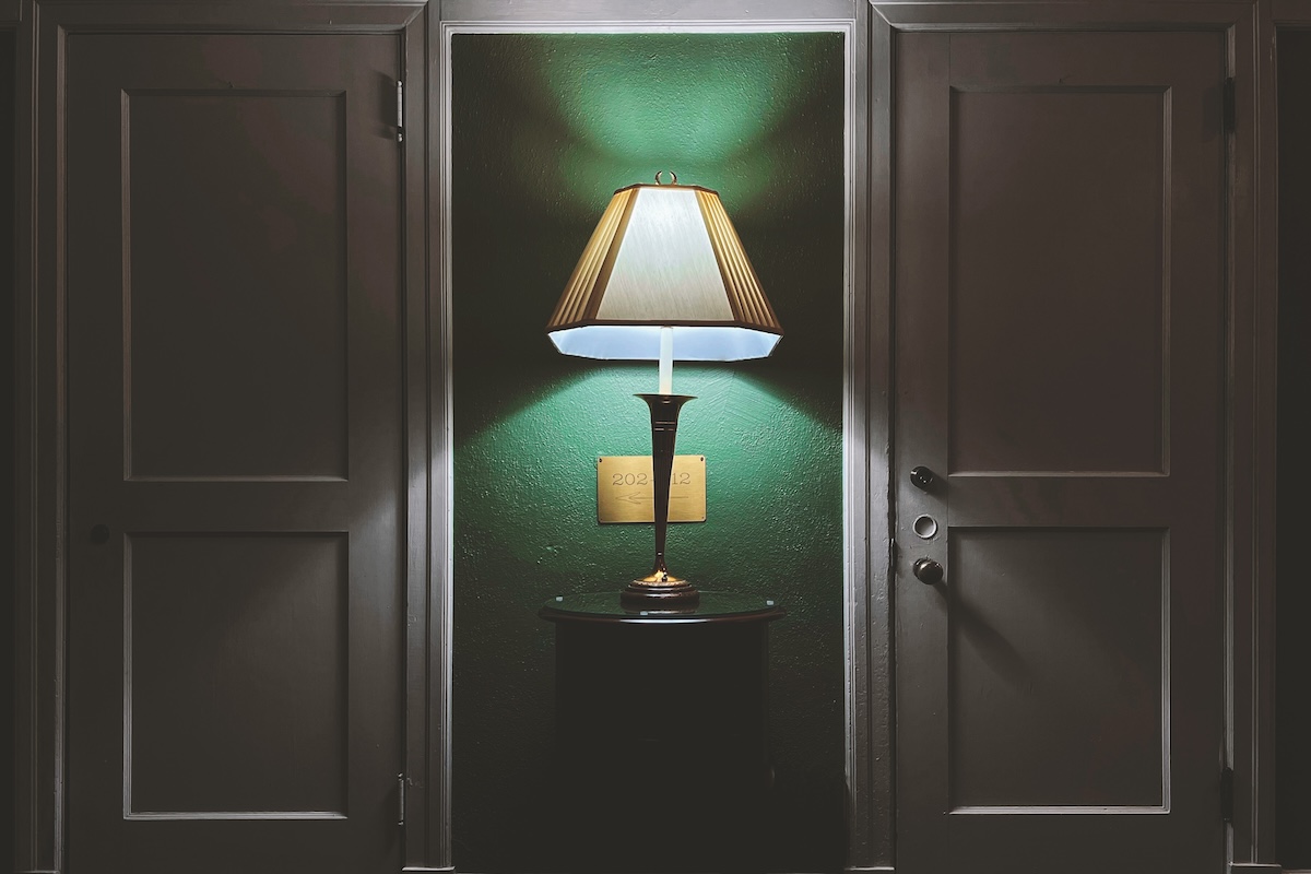 21_10 Corso Como_The New American West_Maryam Eisler Moody Corridor at Night, The Hotel Paisano , Marfa, TX