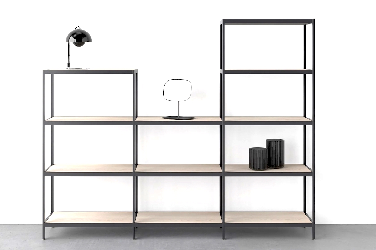 come arredare studio, scaffali TreCe