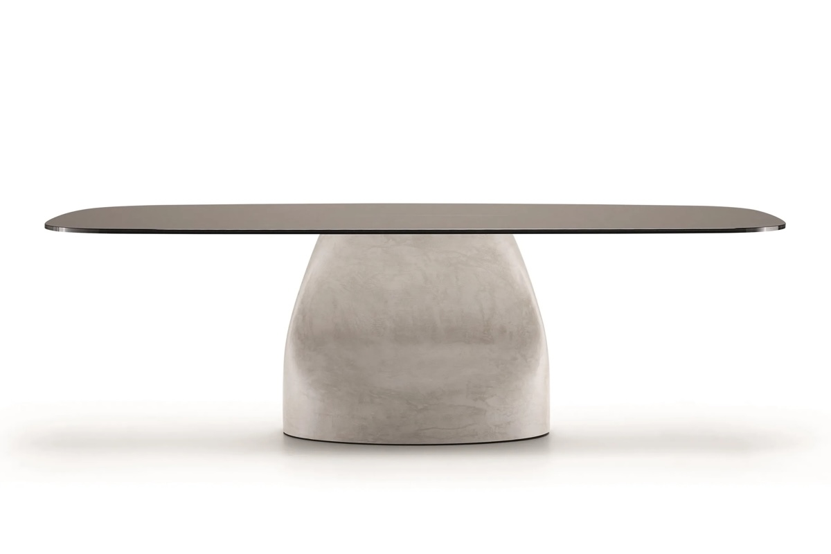 design brutalista, tavolo rettangolare Gran Sasso di Midj