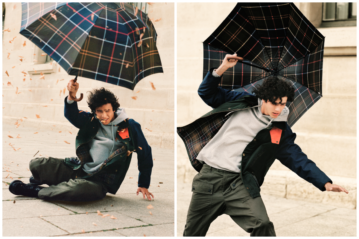 maison kitsune x barbour