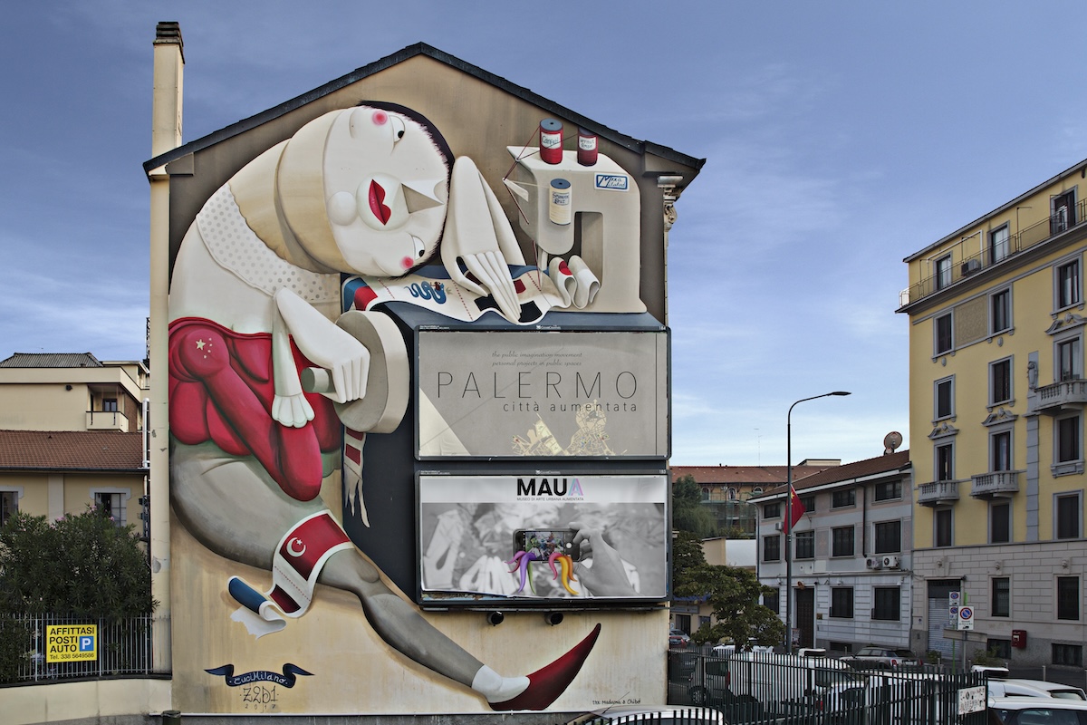 murales zed 1 milano, maua
